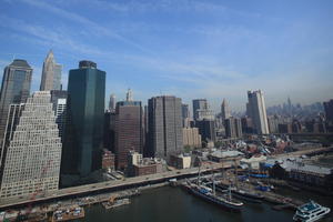 boat, cityscape, day, dockside, elevated, Manhattan, New York, river, The United States