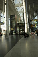 airport, ceiling, Copenhagen , Denmark, dusk, elevator, eye level view, floor, interior, Kobenhavn, spring