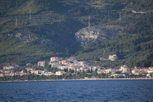 coastline, Croatia, day, eye level view, Makarska, seascape, Splitsko-Dalmatinska, summer, town, tree, vegetation