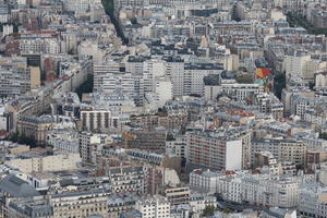 aerial view, autumn, city, cityscape, day, diffuse, diffused light, France, Ile-De-France, Paris