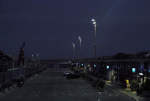 artificial lighting, elevated, evening, France, Nice, night, parking, Provence Alpes Cote D