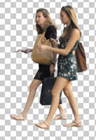 bag, casual, caucasian, cutout, cutout couples, cutout people, day, eye level view, handsome, people, side, smart casual, summer, walking, woman