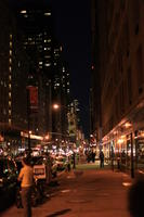 artificial lighting, eye level view, Manhattan, New York, night, street, The United States