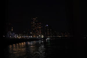 artificial lighting, building, city, city, city lights, cityscape, England, eye level view, London, night, river, riverbank, The United Kingdom, waterfront, winter