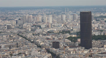 aerial view, autumn, city, cityscape, day, diffuse, diffused light, France, Ile-De-France, Paris