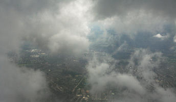 A Coruña, aerial view, city, cloudy, day, Galicia, natural light, Spain, summer