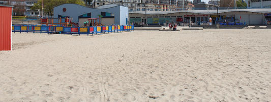 beach, Boulogne-sur-Mer, day, eye level view, France, Nord-Pas-de-Calais, playground, spring, sunny