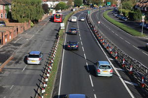 bollard, bus, car, day, elevated, England, London, natural light, park, road, sunny, The United Kingdom