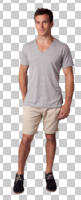 casual, caucasian, cutout, cutout men, cutout people, day, diffuse, diffused light, eye level view, front, male, man, standing, summer