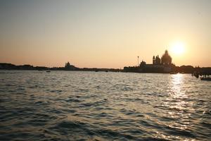 architecture, day, dusk, eye level view, Italia , seascape, sky, sun, sunset, Veneto, Venice