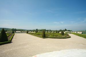 clear, day, eye level view, France, hedge, Ile-De-France, landmarks, Palace of Versailles, Paris, park, path, sky, spring, summer, sunny