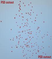 balloons, cutout, day, England, eye level view, London, open space, sunny