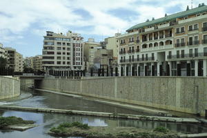 cityscape, cloudy, day, eye level view, Orihuela, residential, river, Spain, Valenciana