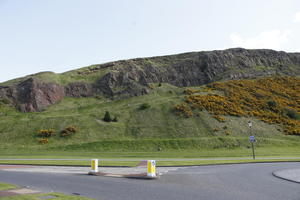 afternoon, day, Edinburgh, eye level view, grass, hill, moorland, natural light, road, Scotland, spring, The United Kingdom