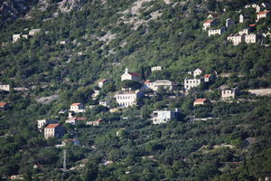 building, Croatia, day, eye level view, house, Makarska, mountain, Splitsko-Dalmatinska, summer, tree, vegetation, woodland