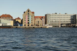 canal, cityscape, Copenhagen , day, eye level view, winter