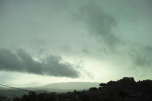 cloud, cloudy, dark, dusk, elevated, France, haze, mountain, Provence Alpes Cote D