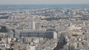 aerial view, autumn, city, cityscape, day, diffuse, diffused light, France, Ile-De-France, Paris