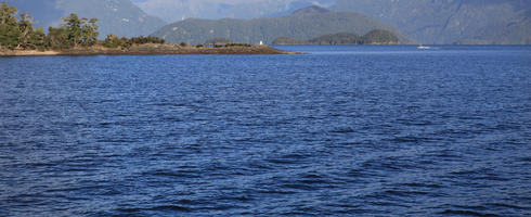 day, eye level view, mountain, New Zealand, seascape, summer, sunny