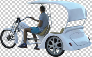 custom, eye level view, square, three wheeler, transport