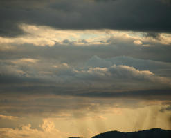 Chateauneuf, cloud, dusk, elevated, France, overcast, Provence Alpes Cote D