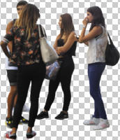 caucasian, cutout, cutout groups, cutout people, day, eye level view, people, standing, summer, talking, teenager, youngster