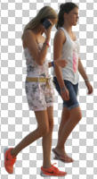 casual, caucasian, couple, cutout, cutout couples, cutout people, day, diffuse, diffused light, eye level view, side, summer, walking