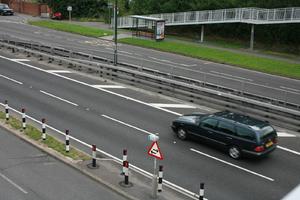 car, day, elevated, England, guardrail, London, natural light, road, The United Kingdom, vegetation