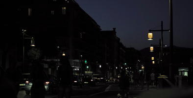 artificial lighting, city lights, evening, eye level view, France, Nice, night, Provence Alpes Cote D