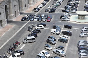 above, car, city, day, Italia , Lazio, parking, Rome, summer, sunny, urban