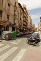 Alicante, building, car, day, eye level view, natural light, residential, scooter, skip, Spain, street, sunny, Valenciana