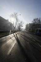 day, eye level view, Krakow, Malopolskie, Poland, street, sun glare, sunny, winter