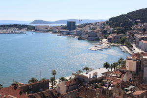 bay, city, Croatia, day, elevated, marina, Splitsko-Dalmatinska, summer, sunny