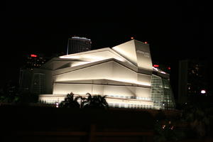 artificial lighting, building, eye level view, facade, Florida, Miami, night, The United States, winter