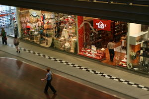 artificial lighting, elevated, interior, Poland, Poznan, retail, shopping centre, Wielkopolskie