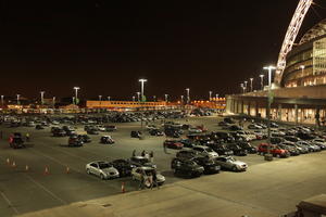 artificial lighting, car, elevated, England, London, night, parking, The United Kingdom