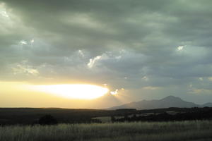 Andalucia, bright, cloud, dusk, eye level view, San Pedro, sky, Spain, summer, sunset