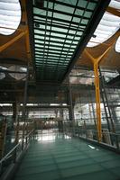 airport, Barajas Airport, beam, building, ceiling, day, eye level view, floor, Madrid, Spain