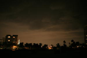 artificial lighting, cityscape, eye level view, Florida, Miami, night, overcast, sky, The United States, winter