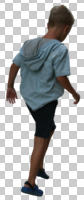 caucasian, child, cutout, cutout kids, cutout people, day, eye level view, walking