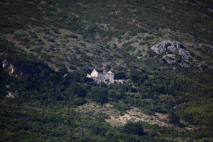 Croatia, day, Dubrovacko-Neretvanska, eye level view, Korcula, mountain, ruin, vegetation, woodland