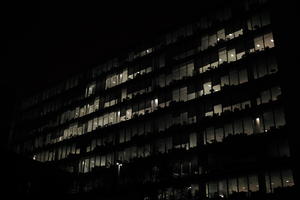 artificial lighting, below, building, city, city lights, England, facade, Liverpool, night, office building, outdoor lighting, The United Kingdom, urban