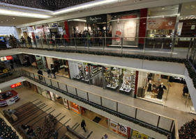 artificial lighting, elevated, indoor lighting, interior, Krakow, Malopolskie, Poland, shop, shopfronts, shopping centre