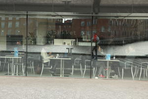 Copenhagen , day, Denmark, eye level view, facade, glass, Kobenhavn, overcast, restaurant, winter