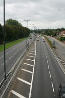 car, day, elevated, England, grass, guardrail, London, natural light, road, The United Kingdom, vegetation