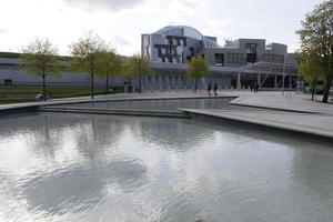 afternoon, day, Edinburgh, eye level view, natural light, pond, reflected, Scotland, spring, The United Kingdom, tree