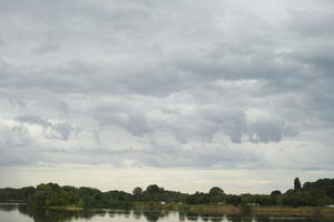 Beaugency, Centre, day, eye level view, France, overcast, overcast, river, sky