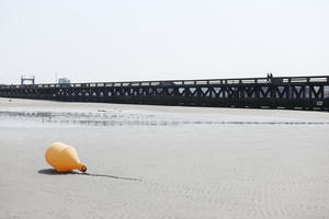 beach, Boulogne-sur-Mer, buoy, day, eye level view, France, Nord-Pas-de-Calais, pier, spring, sunny