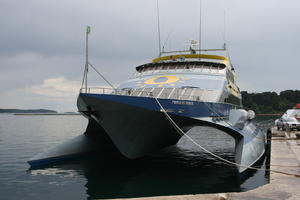 boat, Croatia, day, dockside, eye level view, Istarska, overcast, spring, transport