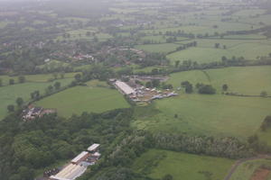 aerial view, airport, cloudy, countryside, Croatia, dark, day, Dubrovacko-Neretvanska, Dubrovnik, field, greenery, outdoor lighting, summer, village, wet